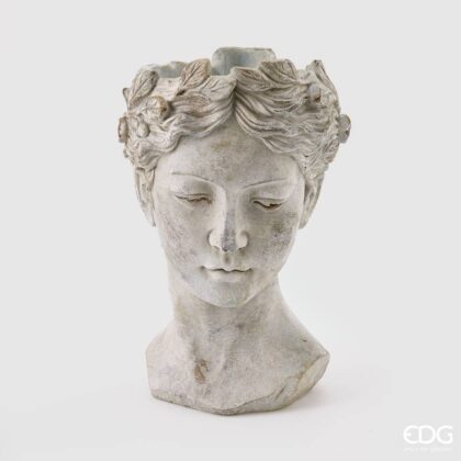 Cabeça de vaso de cimento | Decorativa